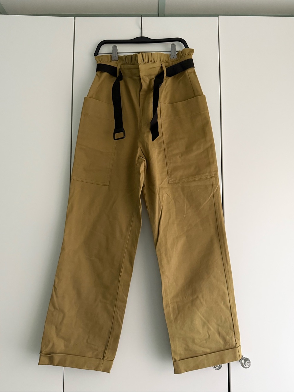 Women’s Tan Utility Wide-Leg Pants